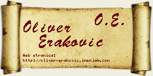 Oliver Eraković vizit kartica